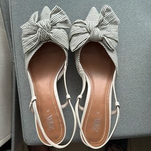 Zara kitten bow heels